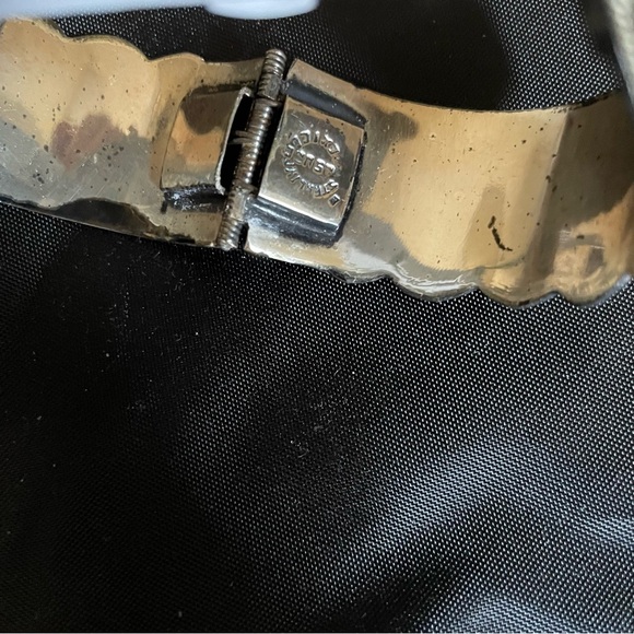 Vintage Women’s Mexican Sterling Silver Spring Hinge Bangle Bracelet - Picture 4 of 6